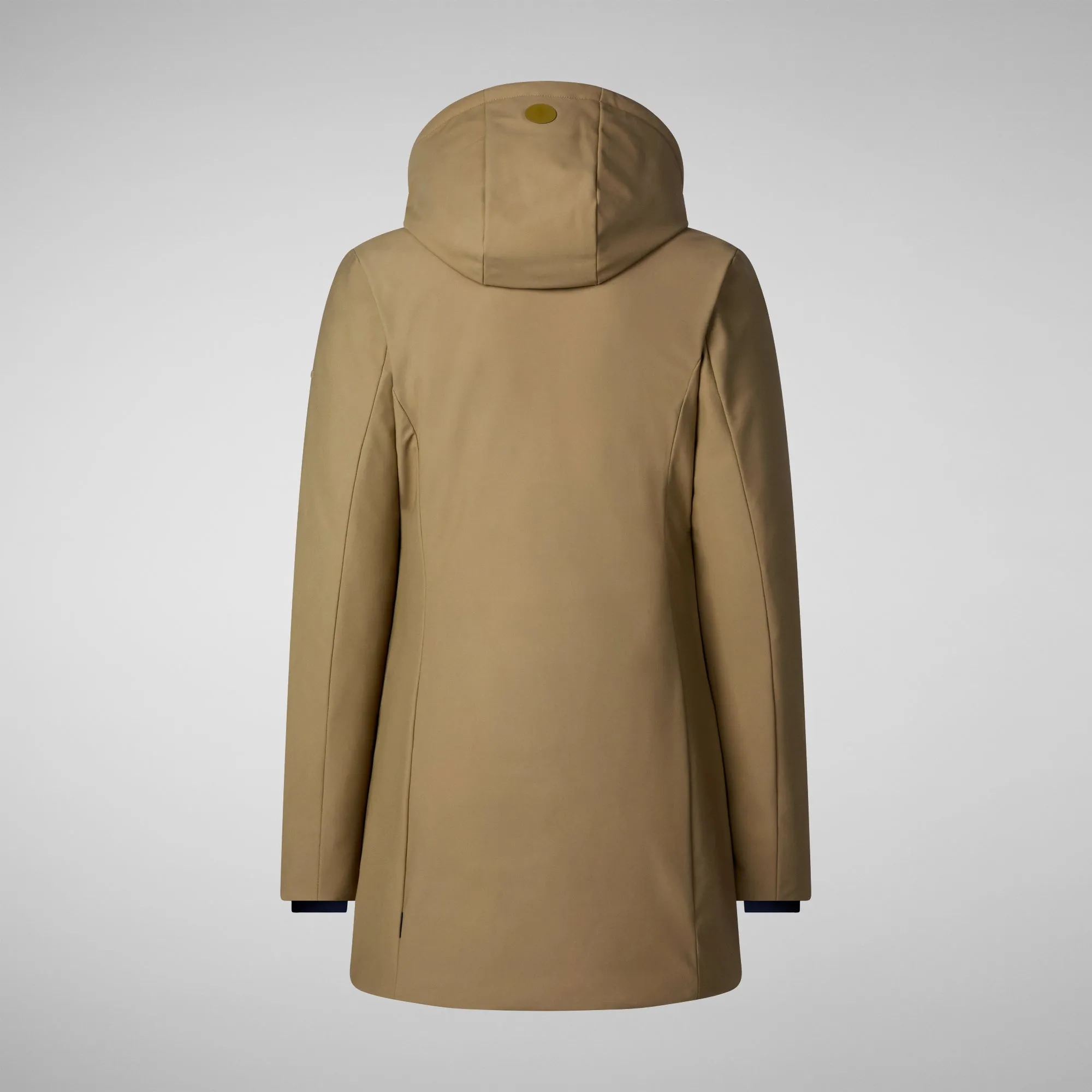 Women's Hooded Coat Lila in Husk Green