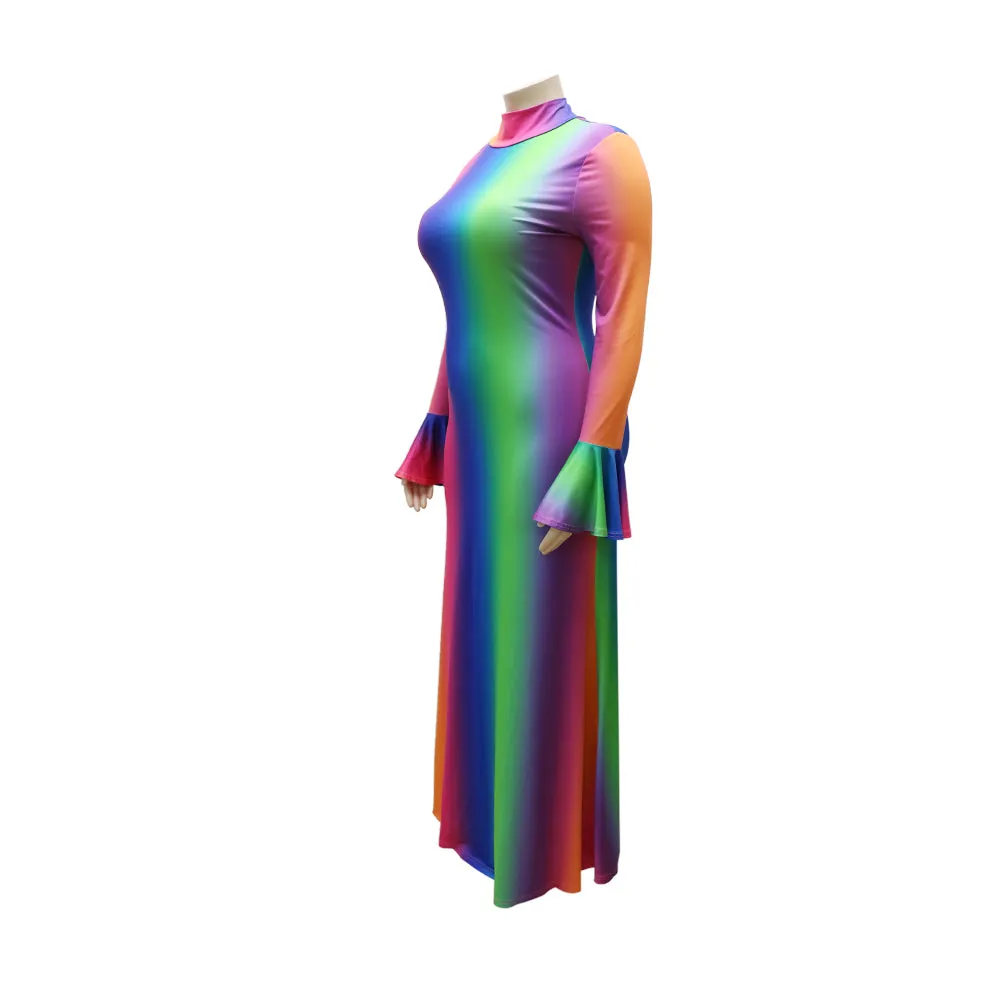 Women's Rainbow Flare Dress