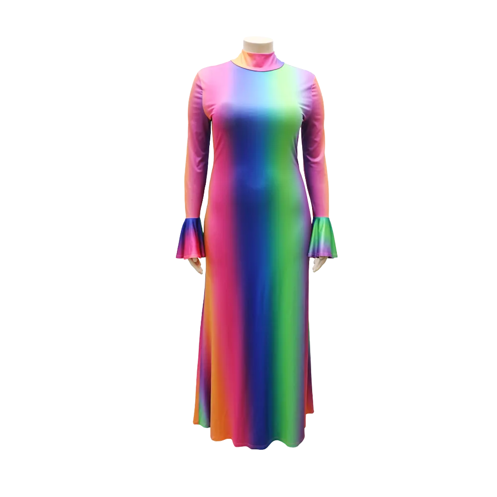 Women's Rainbow Flare Dress