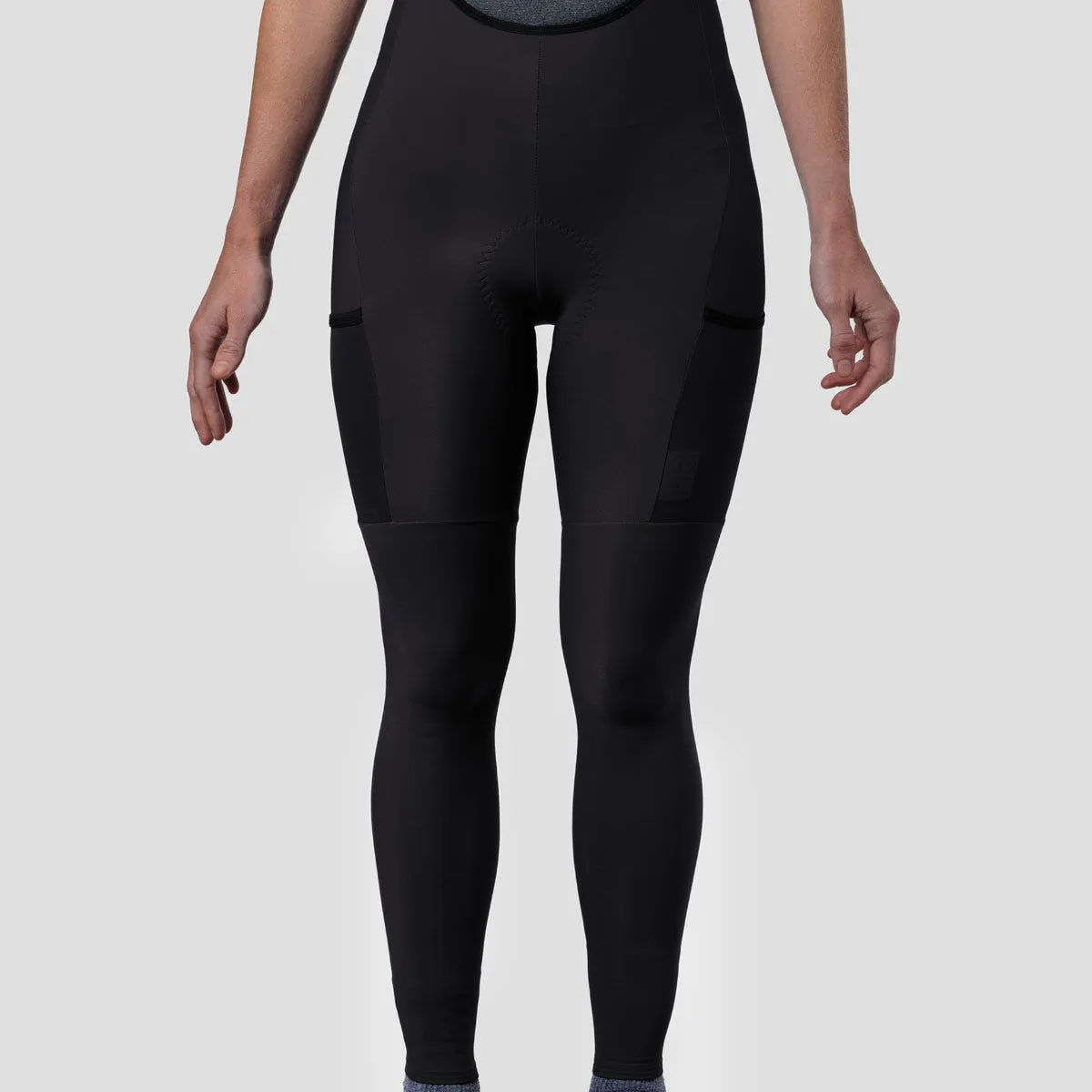 Women's Thermal Droptail Cargo Bib Tight - Obsidian