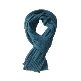 Yarmouth Cable Scarf - Blue Spruce