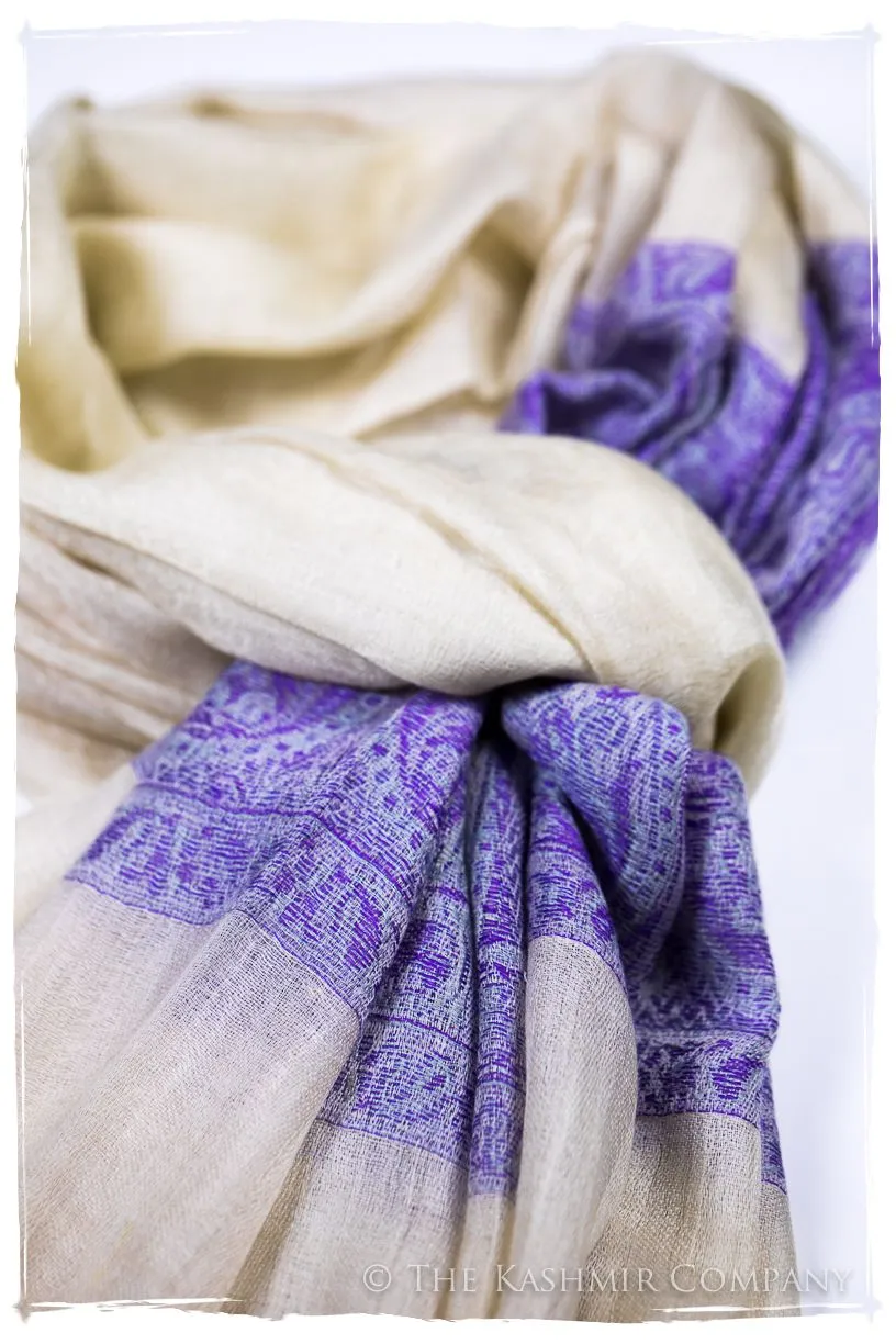 Zahra Paisley Frontière Pashmina Cashmere Scarf