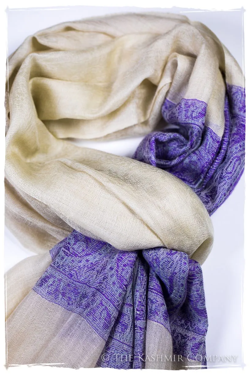 Zahra Paisley Frontière Pashmina Cashmere Scarf