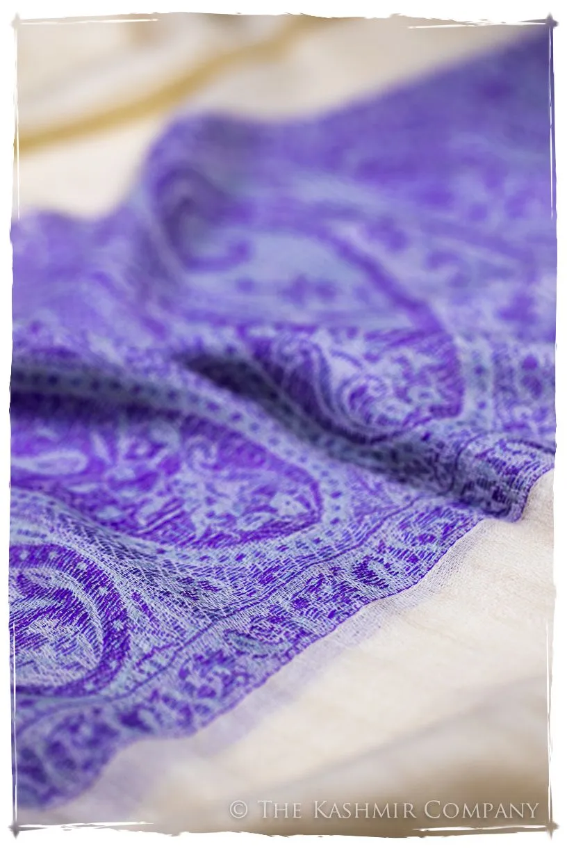 Zahra Paisley Frontière Pashmina Cashmere Scarf