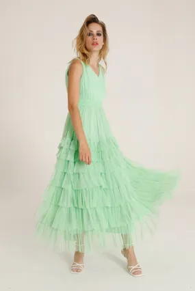 Zartege Midi Dress (Green Water)